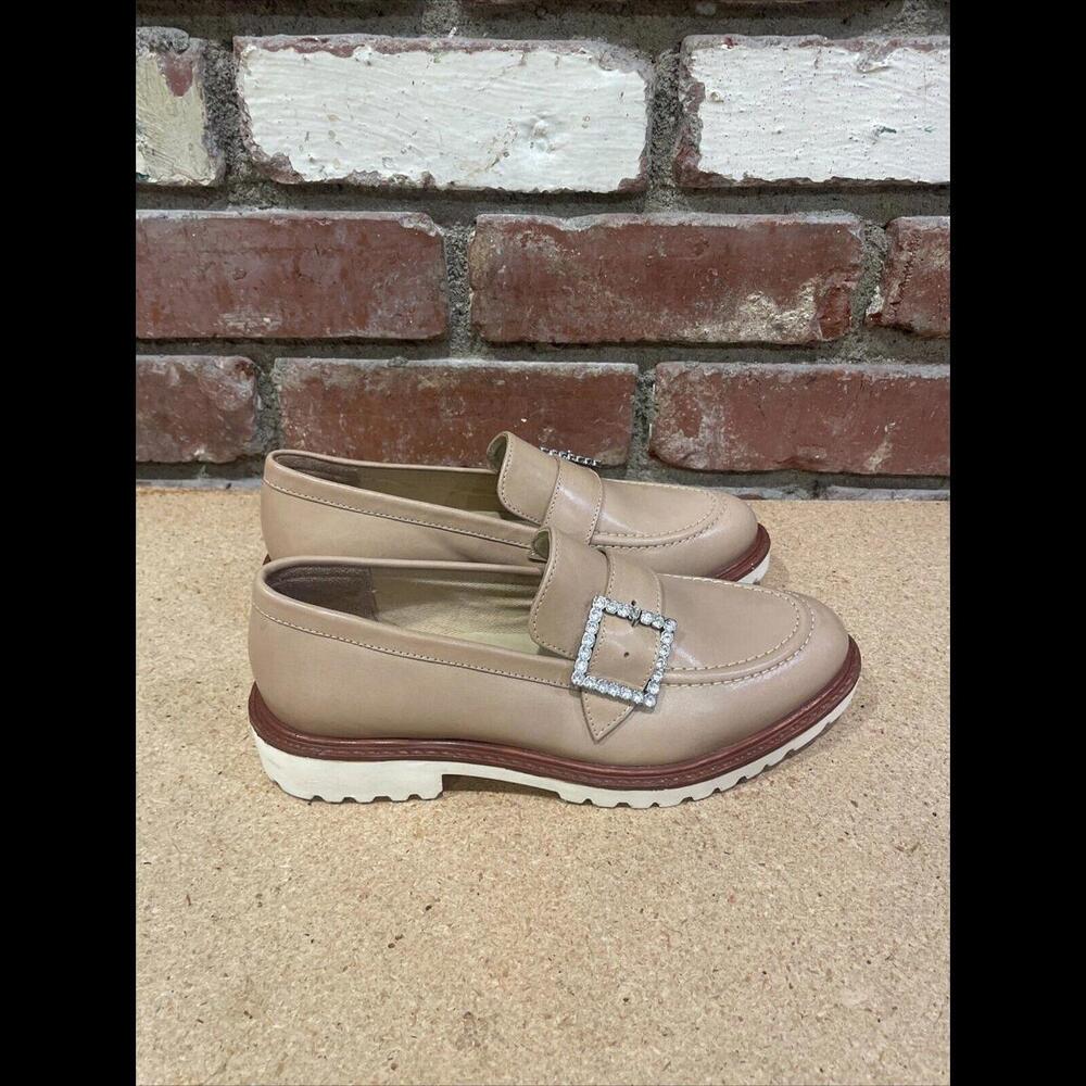 Anthropologie Able Reese Loafer rhinestone buckle details  New - Picture 8 of 10